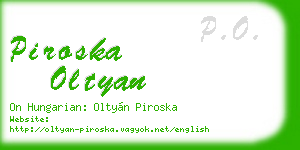 piroska oltyan business card