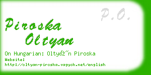 piroska oltyan business card